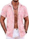 Men's Hawaiian Shirt Short Sleeve Button Down Shirts Tropical Summer Beach Shirts Casual Floral Aloha Shirts