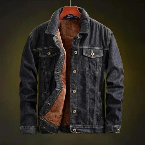 Darkwood Elite Premium Dark Brown Leather-Style Winter Jacket for Men ...