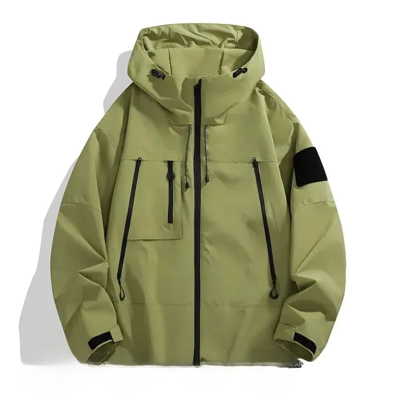 Alpine Storm Premium White Hooded Outdoor Jacket for Men – Rofold